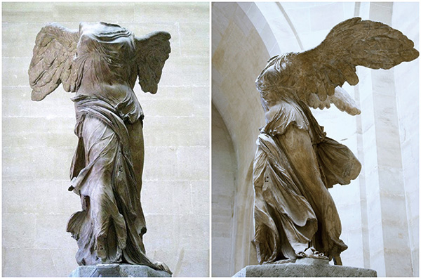 《萨莫色雷斯的胜利女神》（Winged Victory of Samothrace），前190年，高244厘米，巴黎卢浮宫博物馆